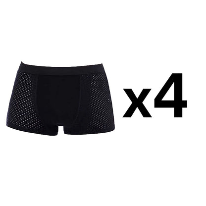 ZenSole® Ultra-Comfort Bamboo Fiber Boxers – Second-Skin Feel (4-Pack)