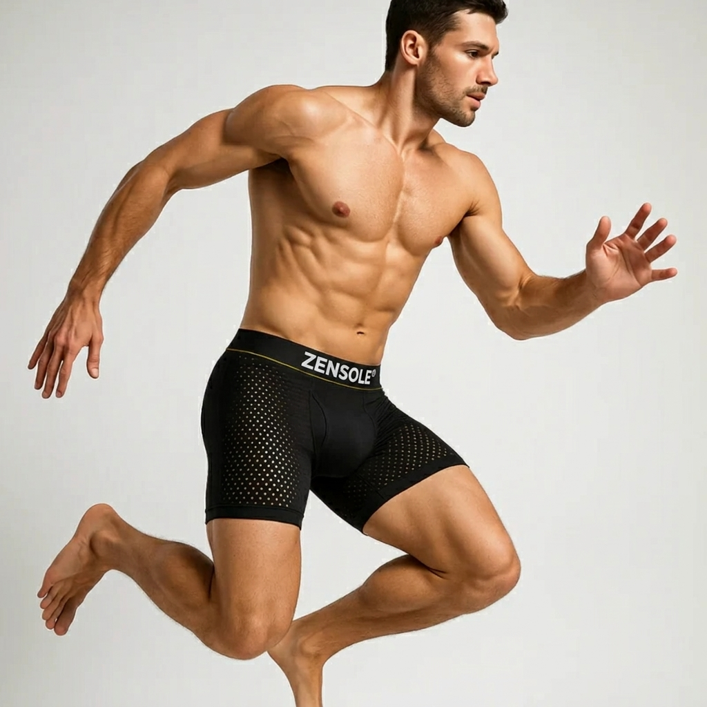 ZenSole® Ultra-Comfort Bamboo Fiber Boxers – Second-Skin Feel (4-Pack)